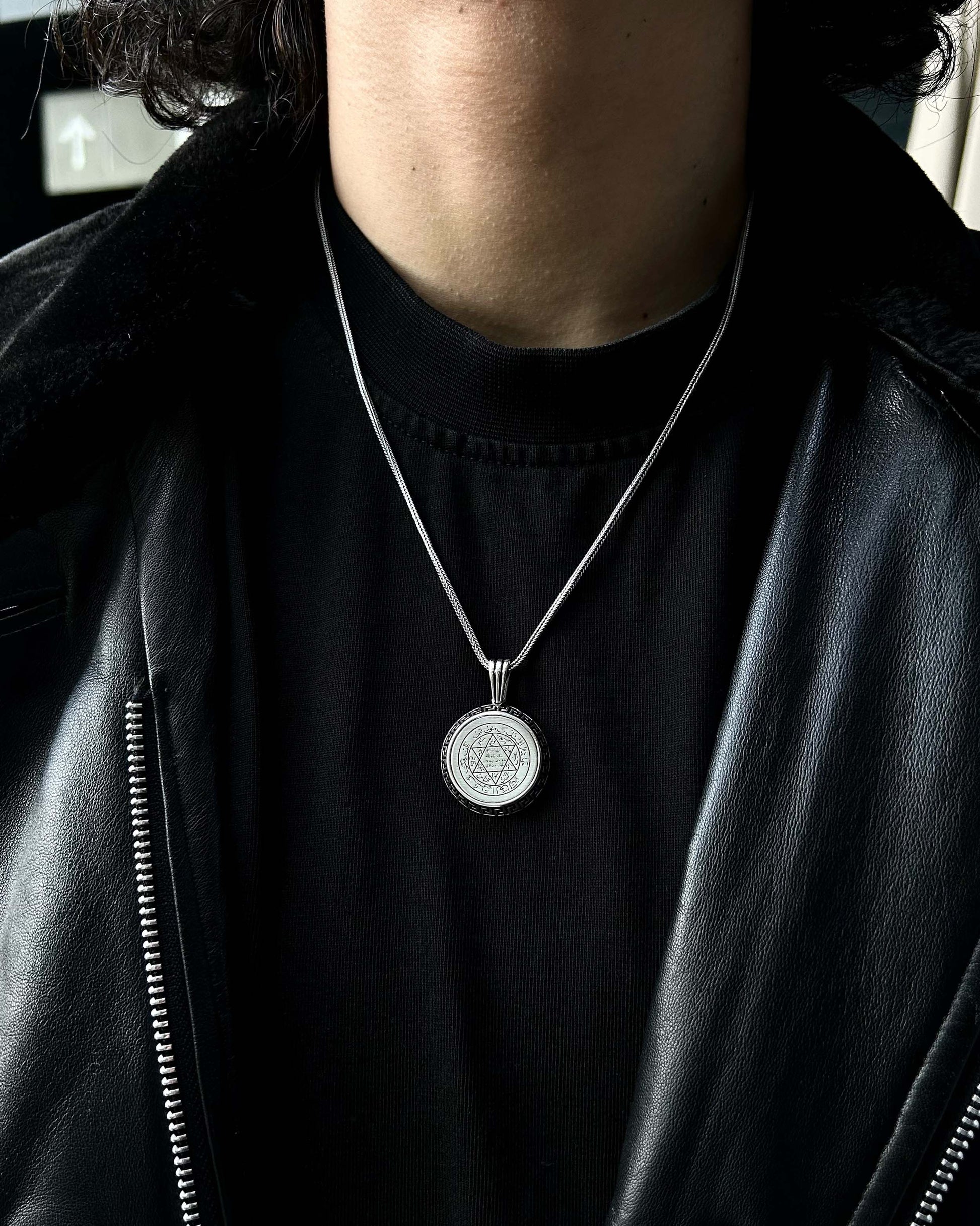 Yuvarlak Süleyman Mührü Kolye – 925 Ayar Gümüş-Kolye-Osiris Jewelry