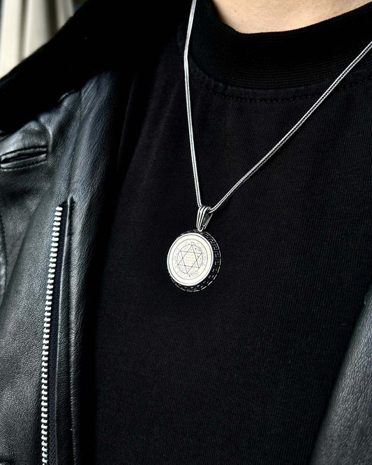 Yuvarlak Süleyman Mührü Kolye – 925 Ayar Gümüş-Kolye-Osiris Jewelry