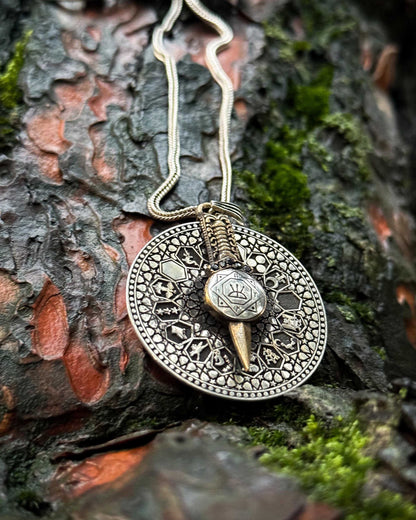 Collier à mécanisme rotatif avec les 12 signes du zodiaque – Argent sterling 925