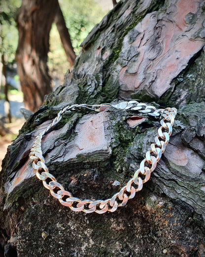 Klasik Curb Zincir Bileklik – 925 Ayar Gümüş