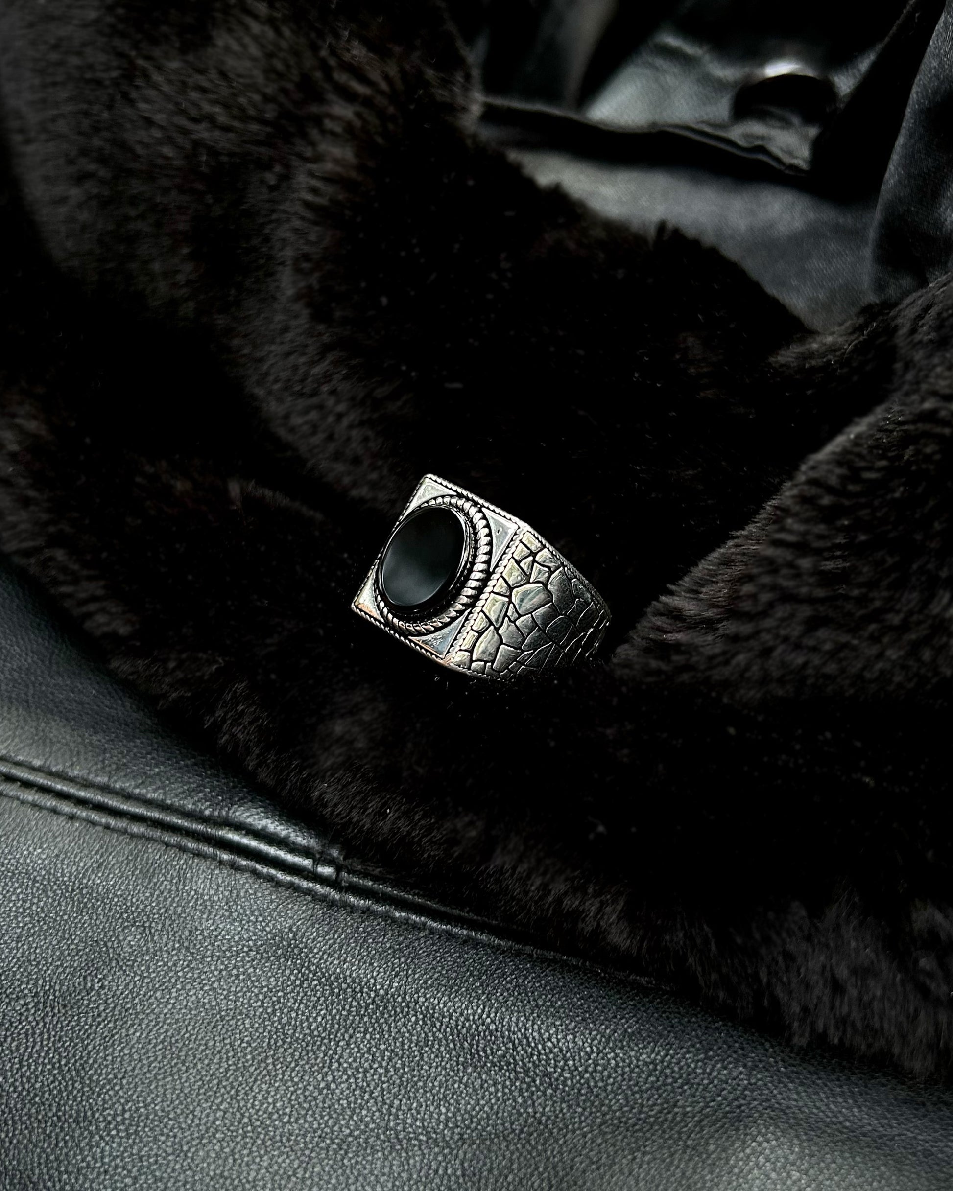 Siyah Onyx Yüzük – 925 Ayar Gümüş-Yüzük-Osiris Jewelry