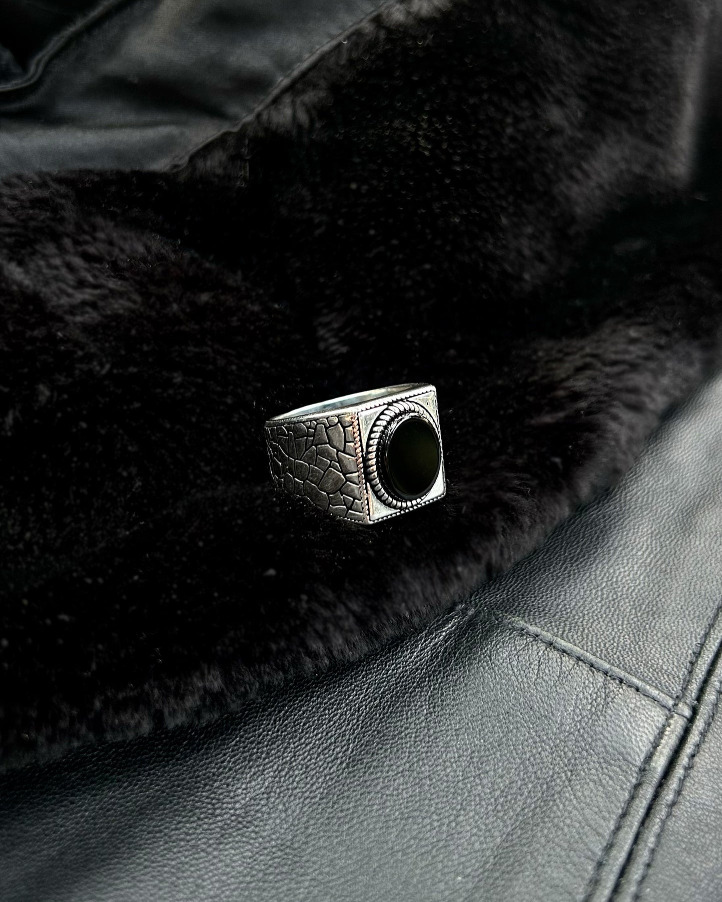 Siyah Onyx Yüzük – 925 Ayar Gümüş-Yüzük-Osiris Jewelry