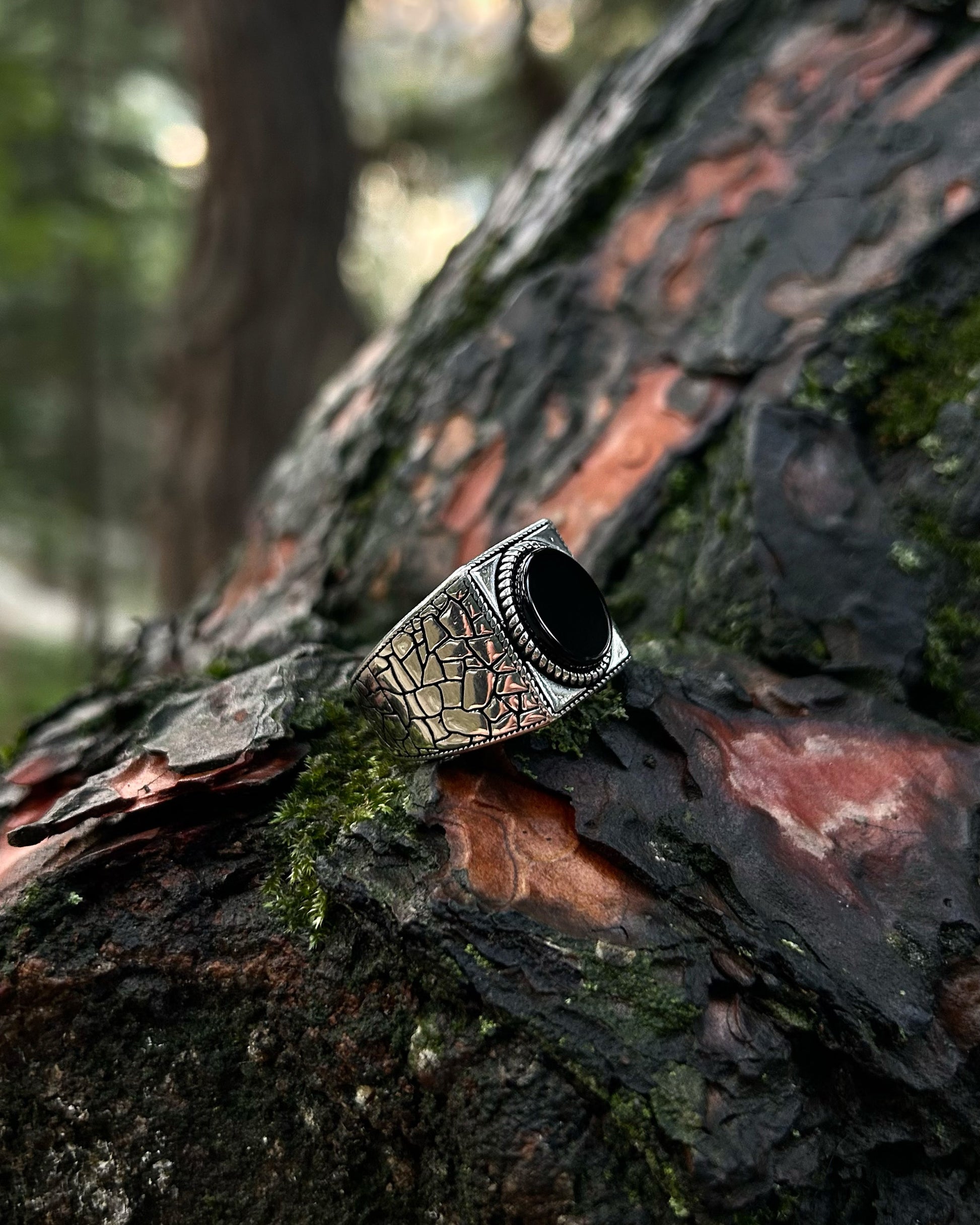 Siyah Onyx Yüzük – 925 Ayar Gümüş-Yüzük-Osiris Jewelry