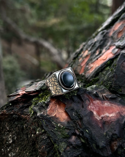 Siyah Onyx Yüzük – 925 Ayar Gümüş-Yüzük-Osiris Jewelry