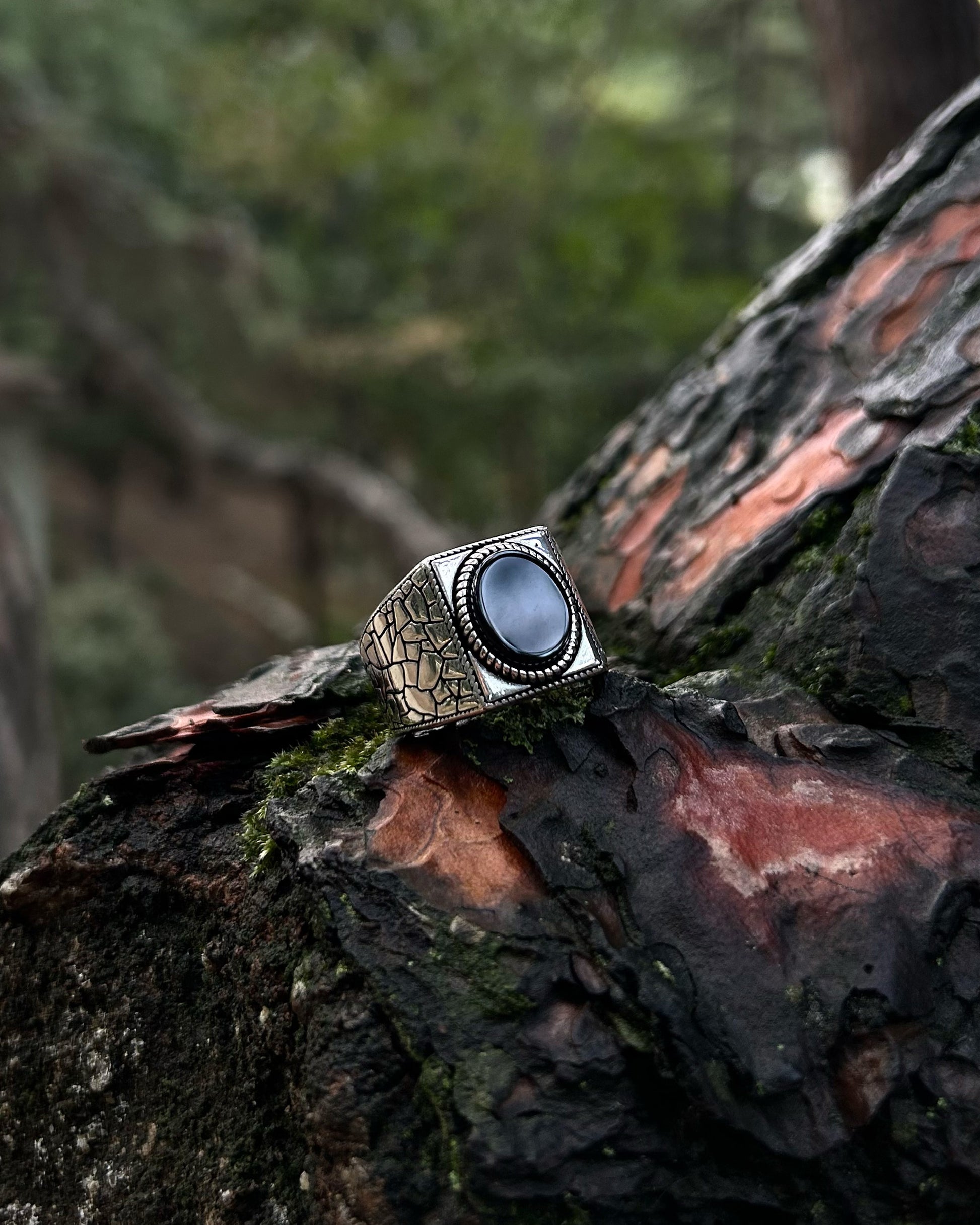 Siyah Onyx Yüzük – 925 Ayar Gümüş-Yüzük-Osiris Jewelry