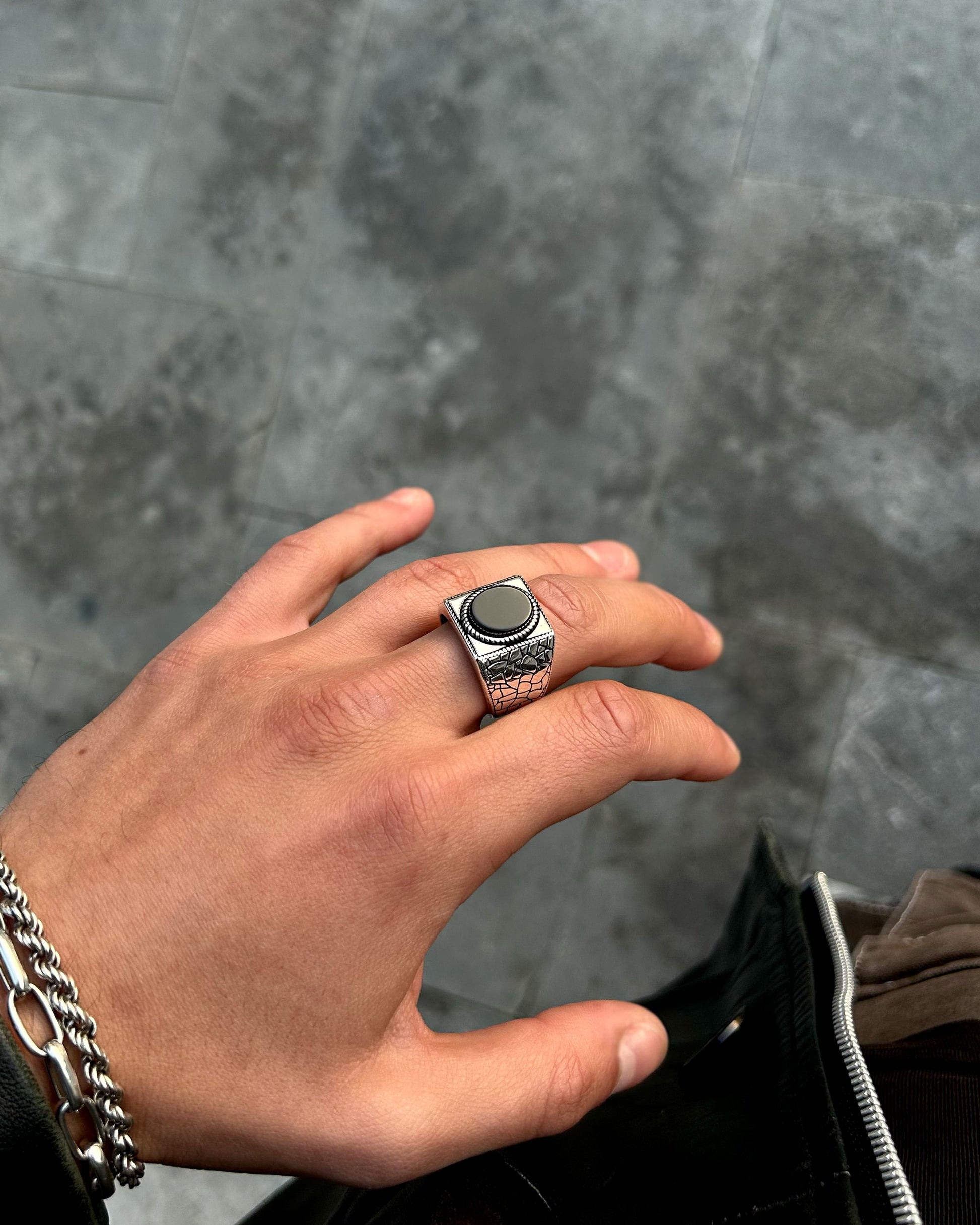 Siyah Onyx Yüzük – 925 Ayar Gümüş-Yüzük-Osiris Jewelry