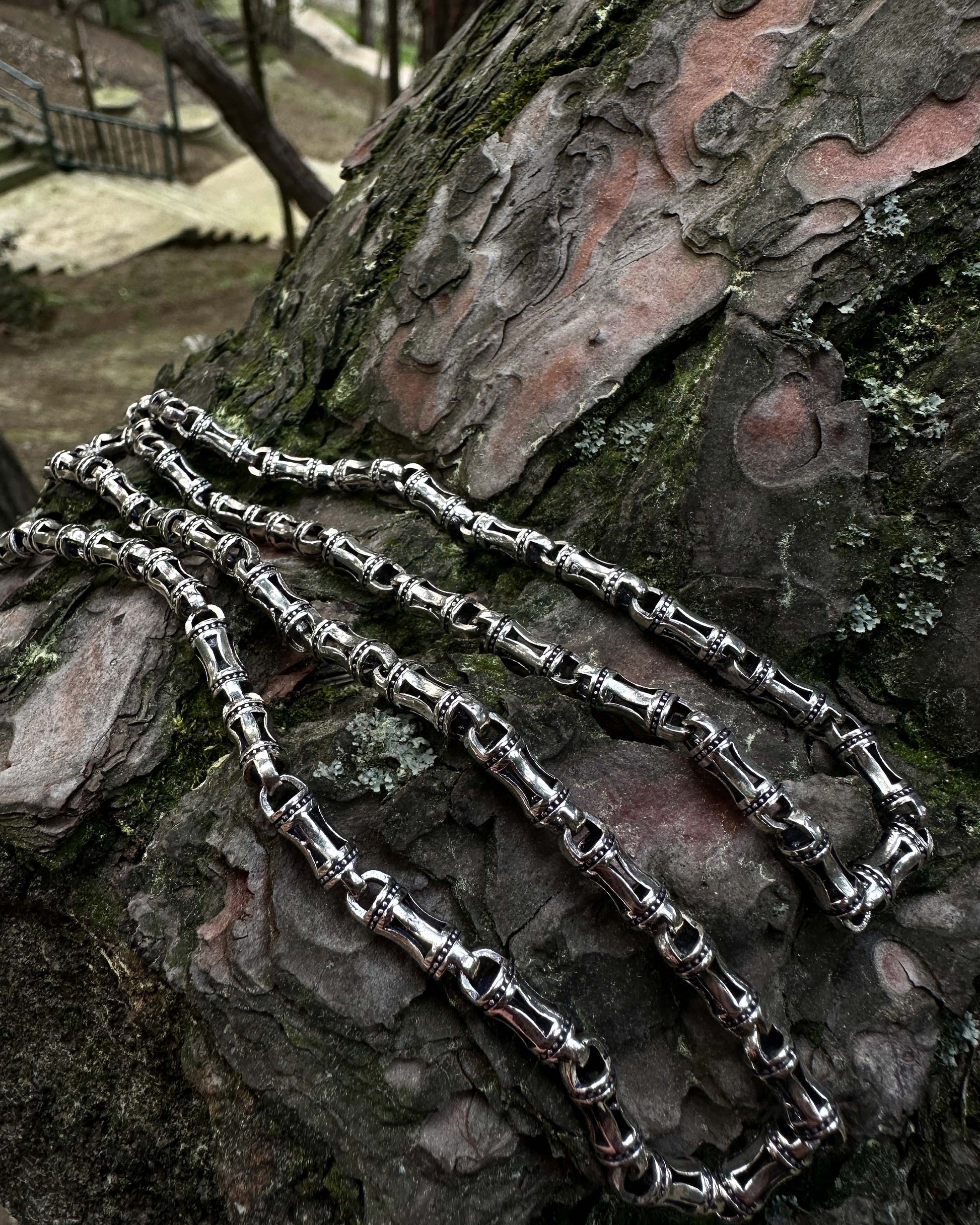 Kemik Zincir Kolye – 925 Ayar Gümüş-Osiris Jewelry