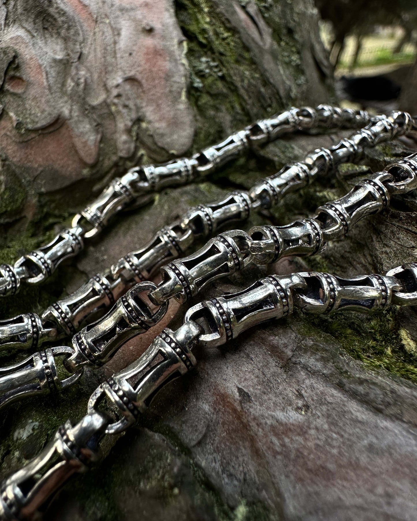 Kemik Zincir Kolye – 925 Ayar Gümüş-Osiris Jewelry