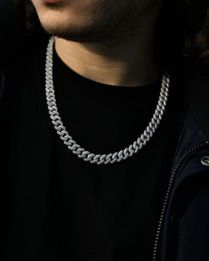 Iced Out Miami Cuban Zincir - 925 Ayar Gümüş