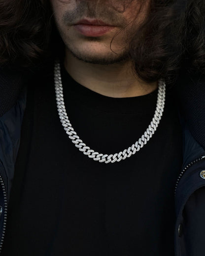 Iced Out Miami Cuban Zincir - 925 Ayar Gümüş