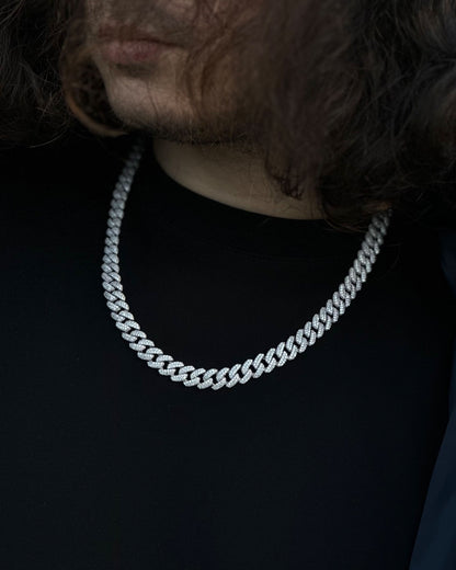 Iced Out Miami Cuban Zincir - 925 Ayar Gümüş