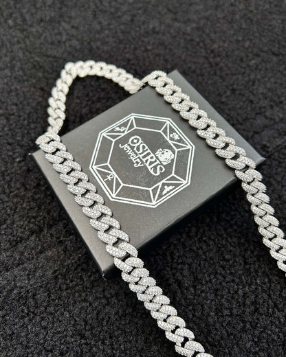 Iced Out Miami Cuban Zincir - 925 Ayar Gümüş
