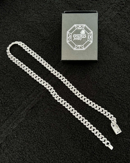 Iced Out Miami Cuban Zincir - 925 Ayar Gümüş