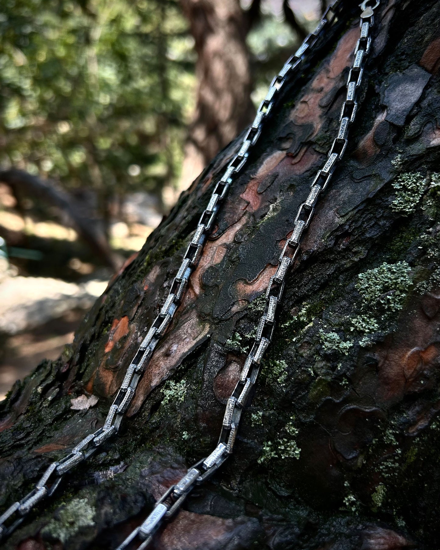 El İşlemeli Zincir Kolye - 925 Ayar Gümüş-Osiris Jewelry