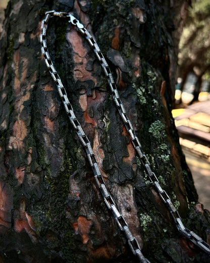 El İşlemeli Zincir Kolye - 925 Ayar Gümüş-Osiris Jewelry