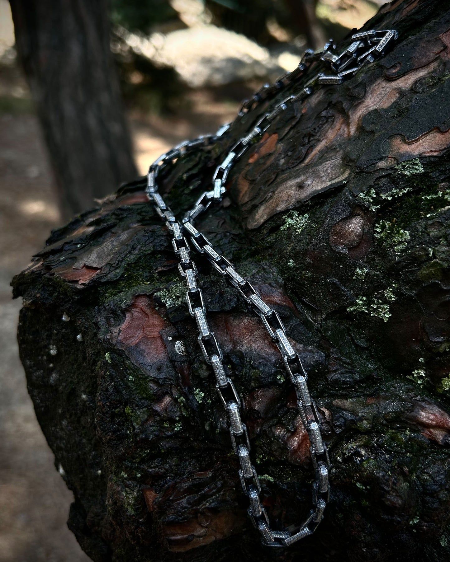 El İşlemeli Zincir Kolye - 925 Ayar Gümüş-Osiris Jewelry