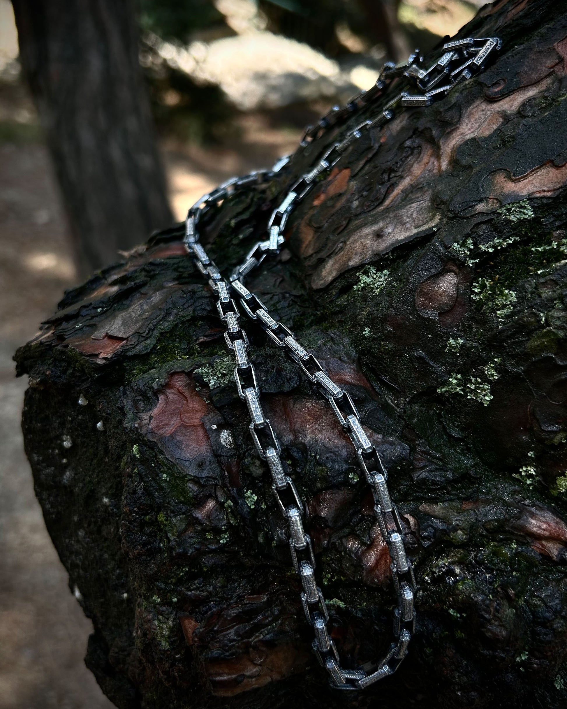 El İşlemeli Zincir Kolye - 925 Ayar Gümüş-Osiris Jewelry