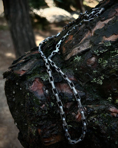 El İşlemeli Zincir Kolye - 925 Ayar Gümüş-Osiris Jewelry