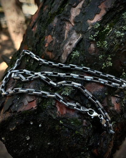 El İşlemeli Zincir Kolye - 925 Ayar Gümüş-Osiris Jewelry