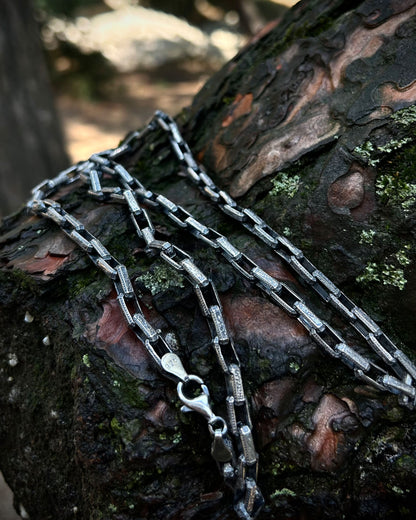 El İşlemeli Zincir Kolye - 925 Ayar Gümüş-Osiris Jewelry