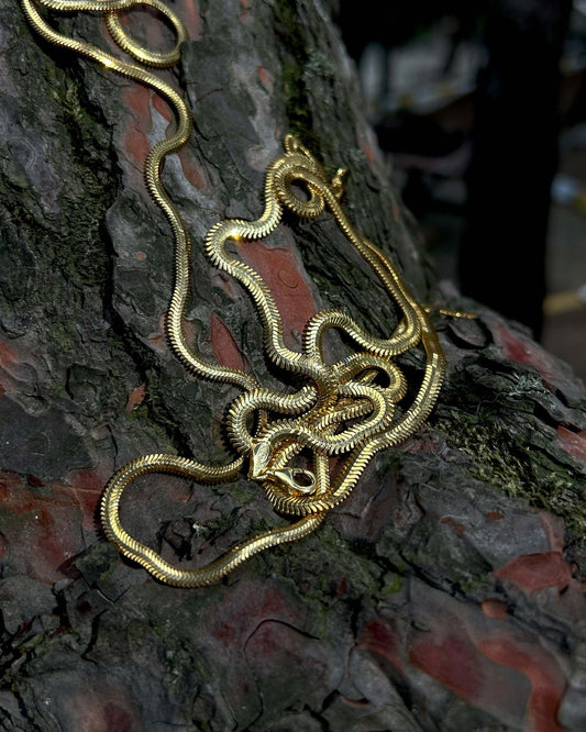 Altın Kaplama Balıksırtı İtalyan Zincir - 925 Ayar Gümüş-Osiris Jewelry