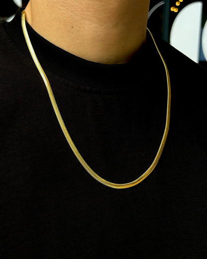 Altın Kaplama Balıksırtı İtalyan Zincir - 925 Ayar Gümüş-Zincir-Osiris Jewelry