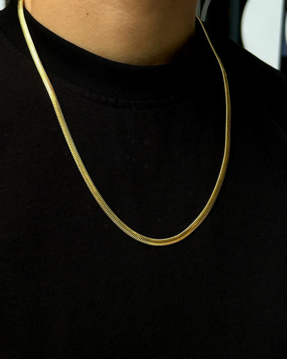 Altın Kaplama Balıksırtı İtalyan Zincir - 925 Ayar Gümüş-Zincir-Osiris Jewelry