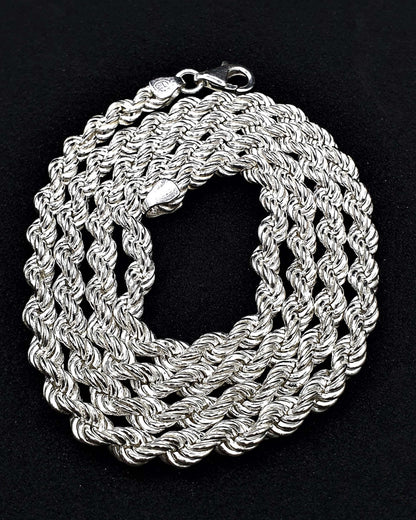 8mm Halat Zincir Kolye – 925 Ayar Gümüş