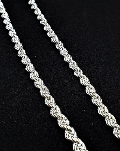 8mm Halat Zincir Kolye – 925 Ayar Gümüş
