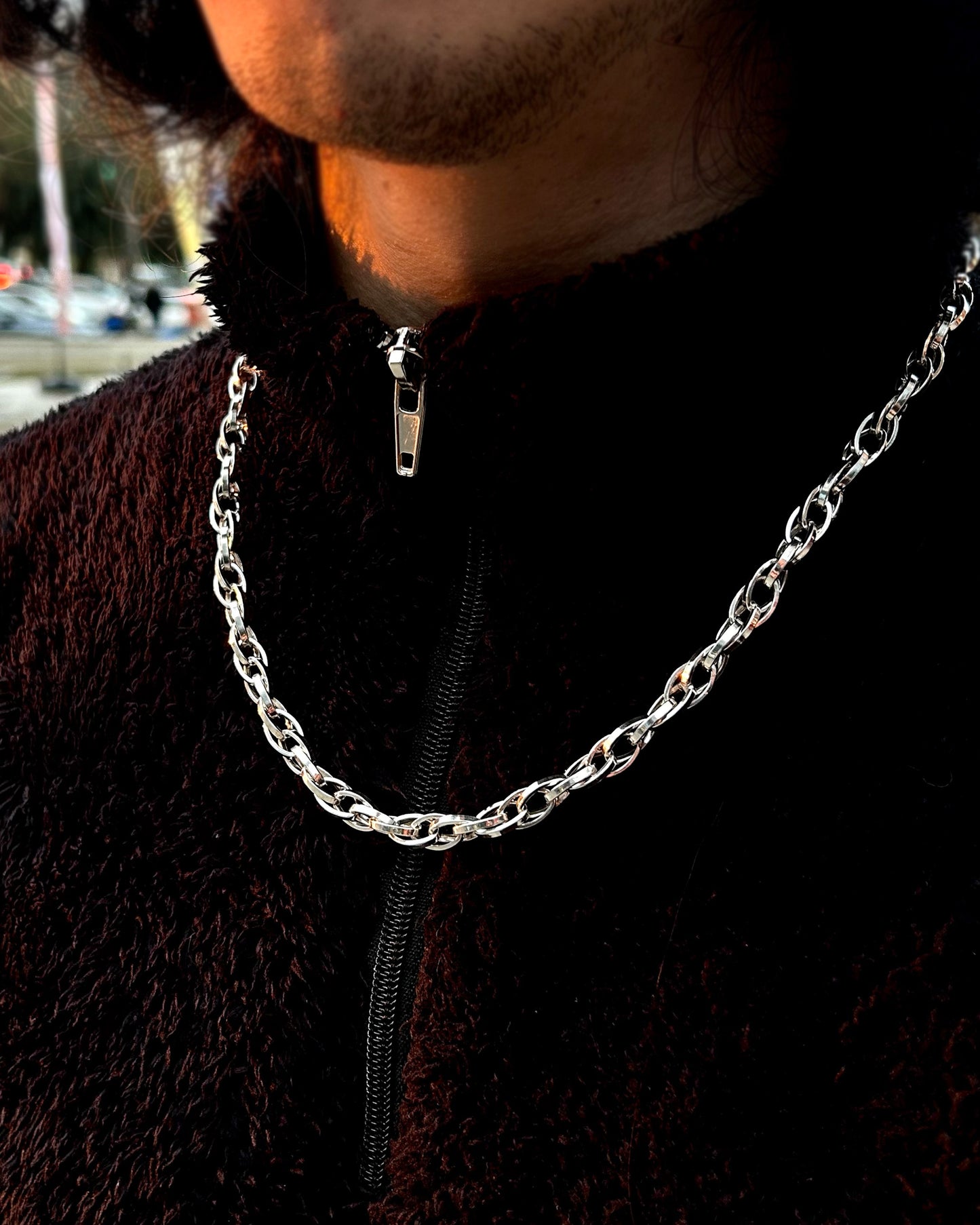 Oval Link Paperclip Chain Necklace – 925 Sterling Silver