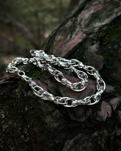 Oval Link Paperclip Chain Necklace – 925 Sterling Silver