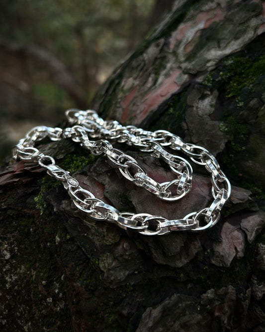 Oval Link Paperclip Chain Necklace – 925 Sterling Silver