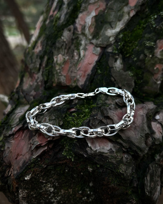 Oval Link Paperclip Chain Bracelet – 925 Sterling Silver