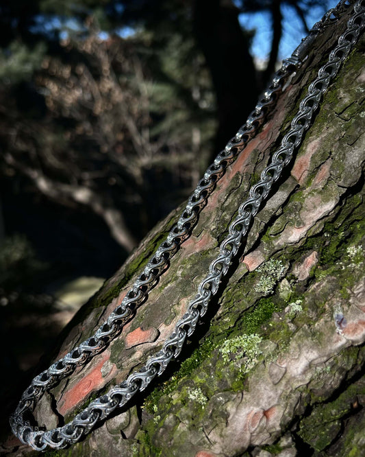 Ağır İşlemeli Oval Zincir Kolye – 925 Ayar Gümüş-Osiris Jewelry