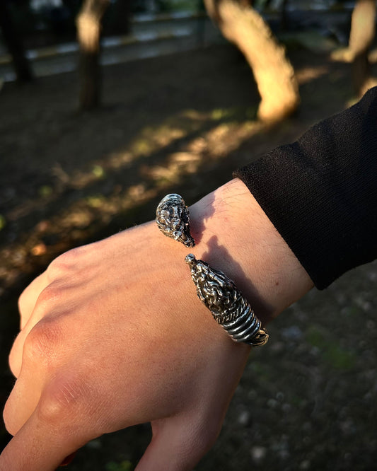 Ağır Game of Thrones Ejderha Bilezik – Ayarlanabilir 925 Ayar Gümüş-Osiris Jewelry