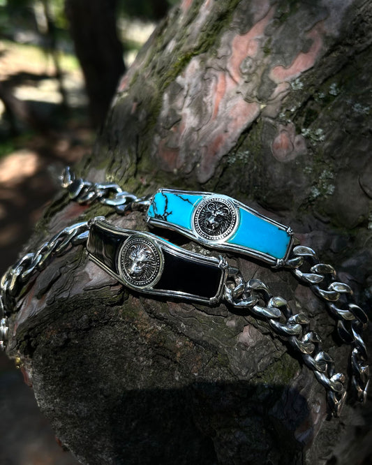 Aslan Başlı Ağır Cuban Zincir Bileklik – 925 Ayar Gümüş-Osiris Jewelry