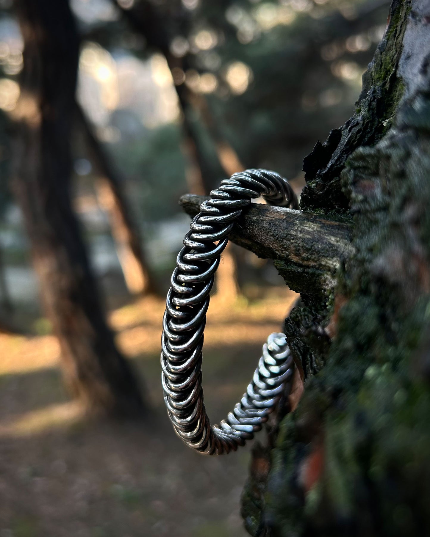 Ağır Spiral Bilezik – Ayarlanabilir 925 Ayar Gümüş