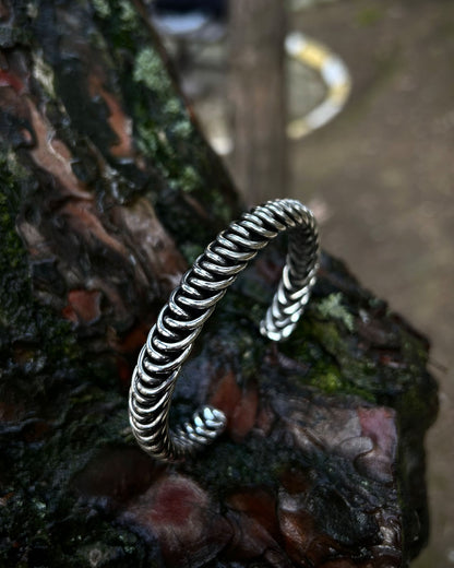 Ağır Spiral Bilezik – Ayarlanabilir 925 Ayar Gümüş