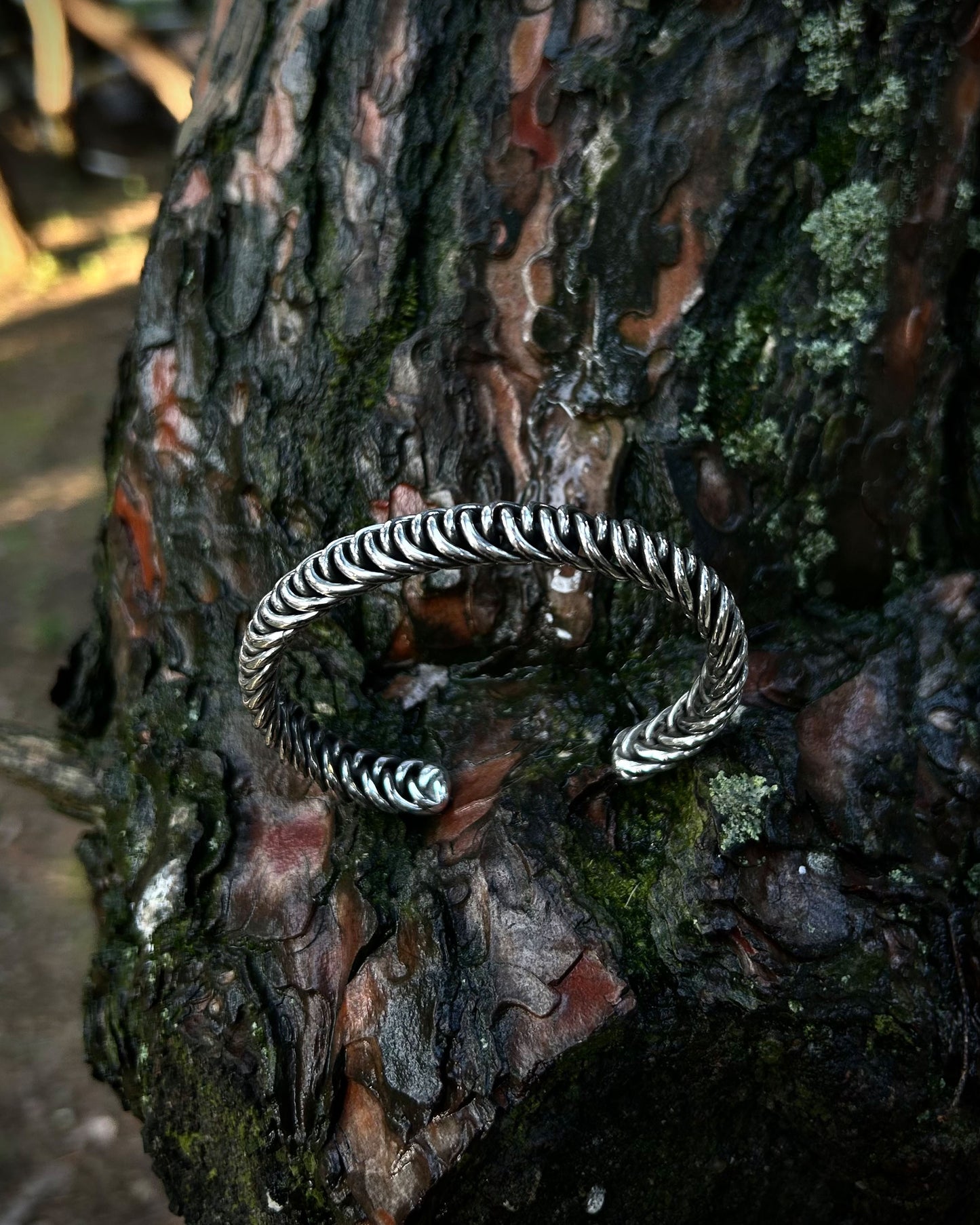 Ağır Spiral Bilezik – Ayarlanabilir 925 Ayar Gümüş