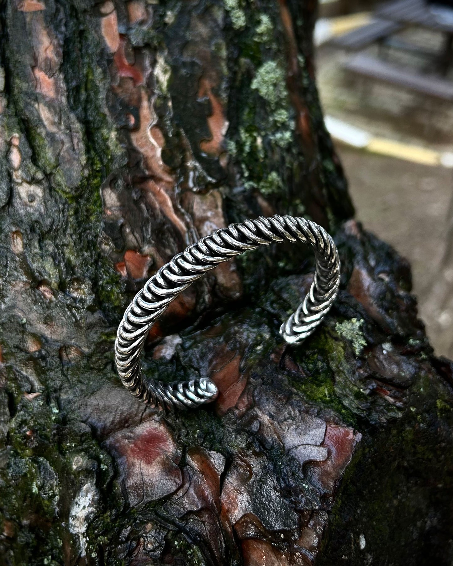 Ağır Spiral Bilezik – Ayarlanabilir 925 Ayar Gümüş