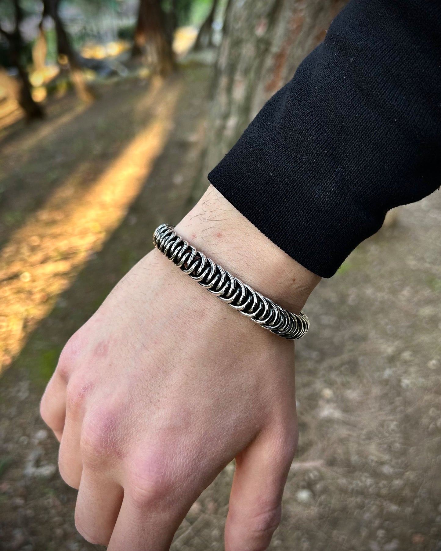 Ağır Spiral Bilezik – Ayarlanabilir 925 Ayar Gümüş