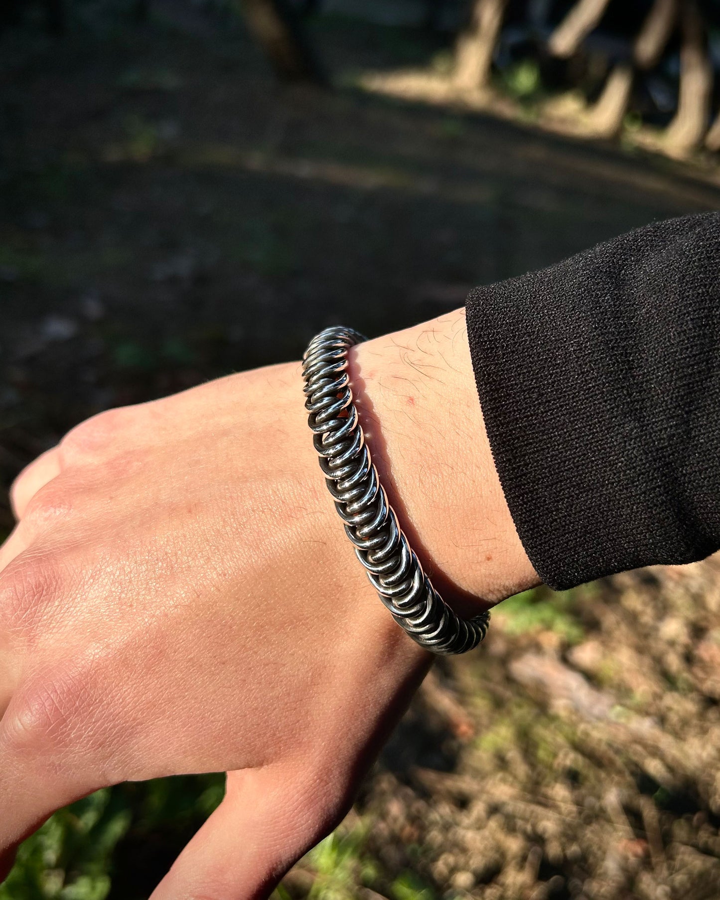 Ağır Spiral Bilezik – Ayarlanabilir 925 Ayar Gümüş