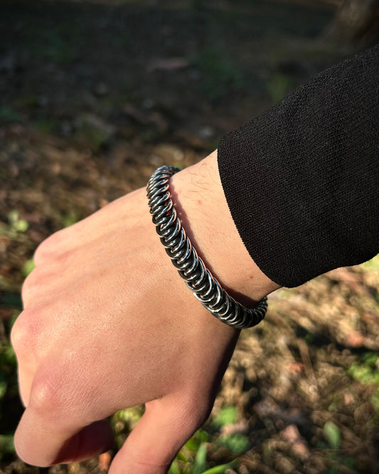 Ağır Spiral Bilezik – Ayarlanabilir 925 Ayar Gümüş-Osiris Jewelry