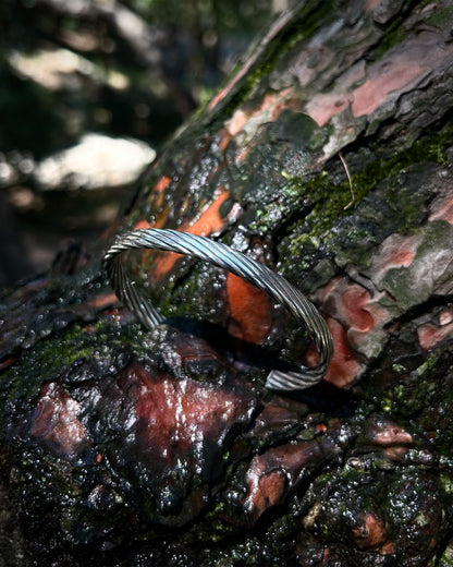 Bracelet jonc birman (creux) – Argent massif 925