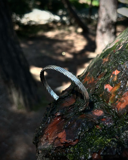 Bracelet jonc birman (creux) – Argent massif 925