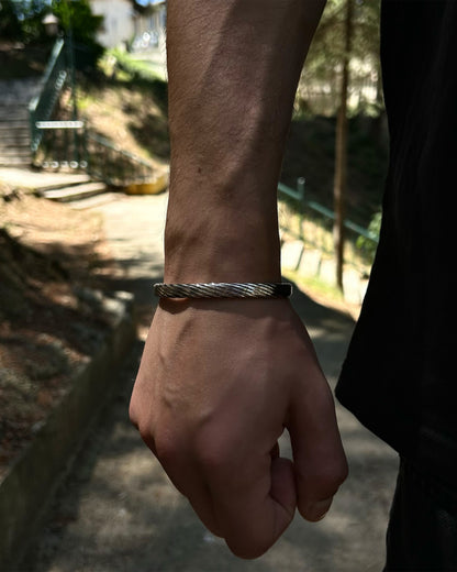 Bracelet jonc birman (creux) – Argent massif 925
