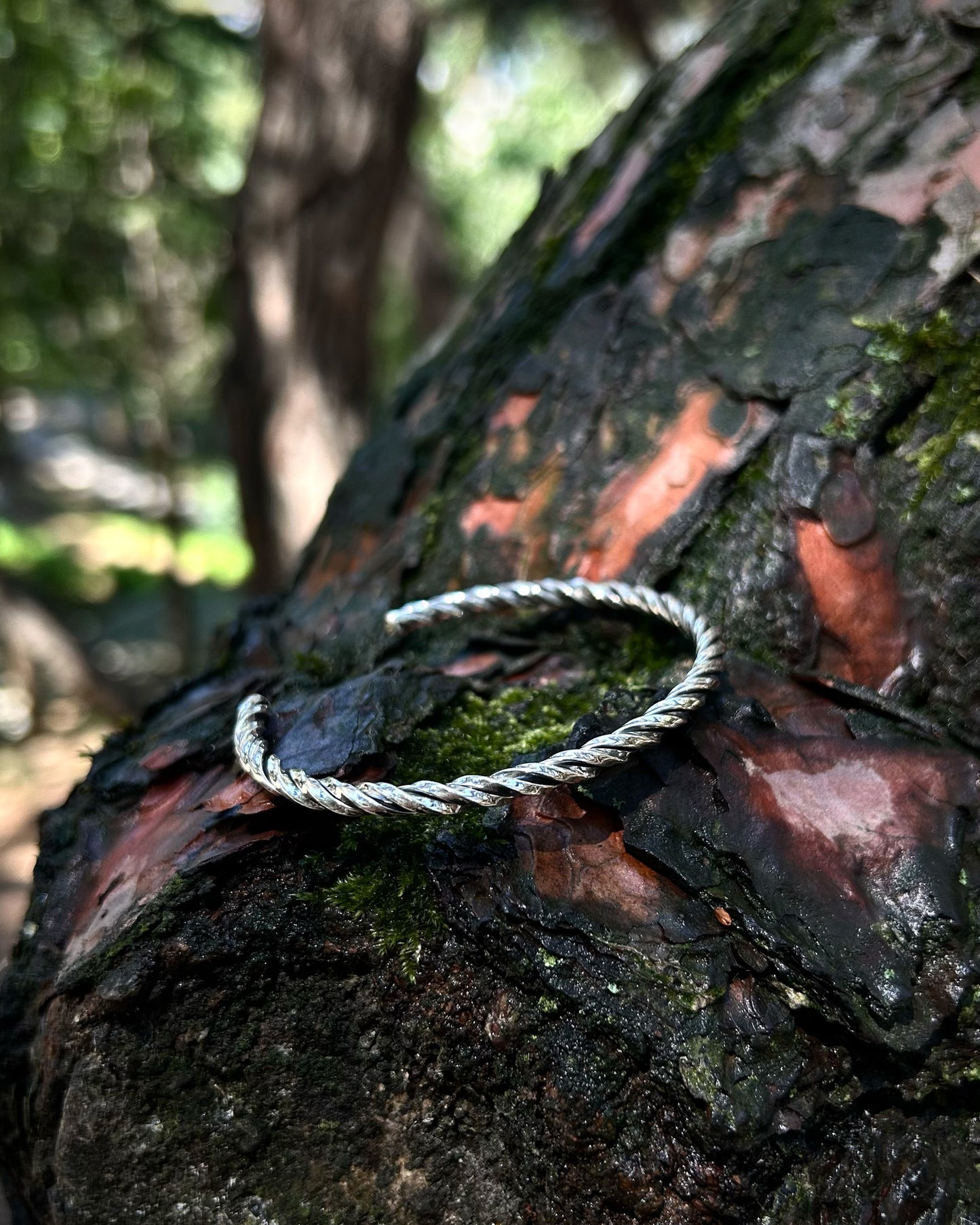 Bracelet manchette spirale (creuse) – Argent 925