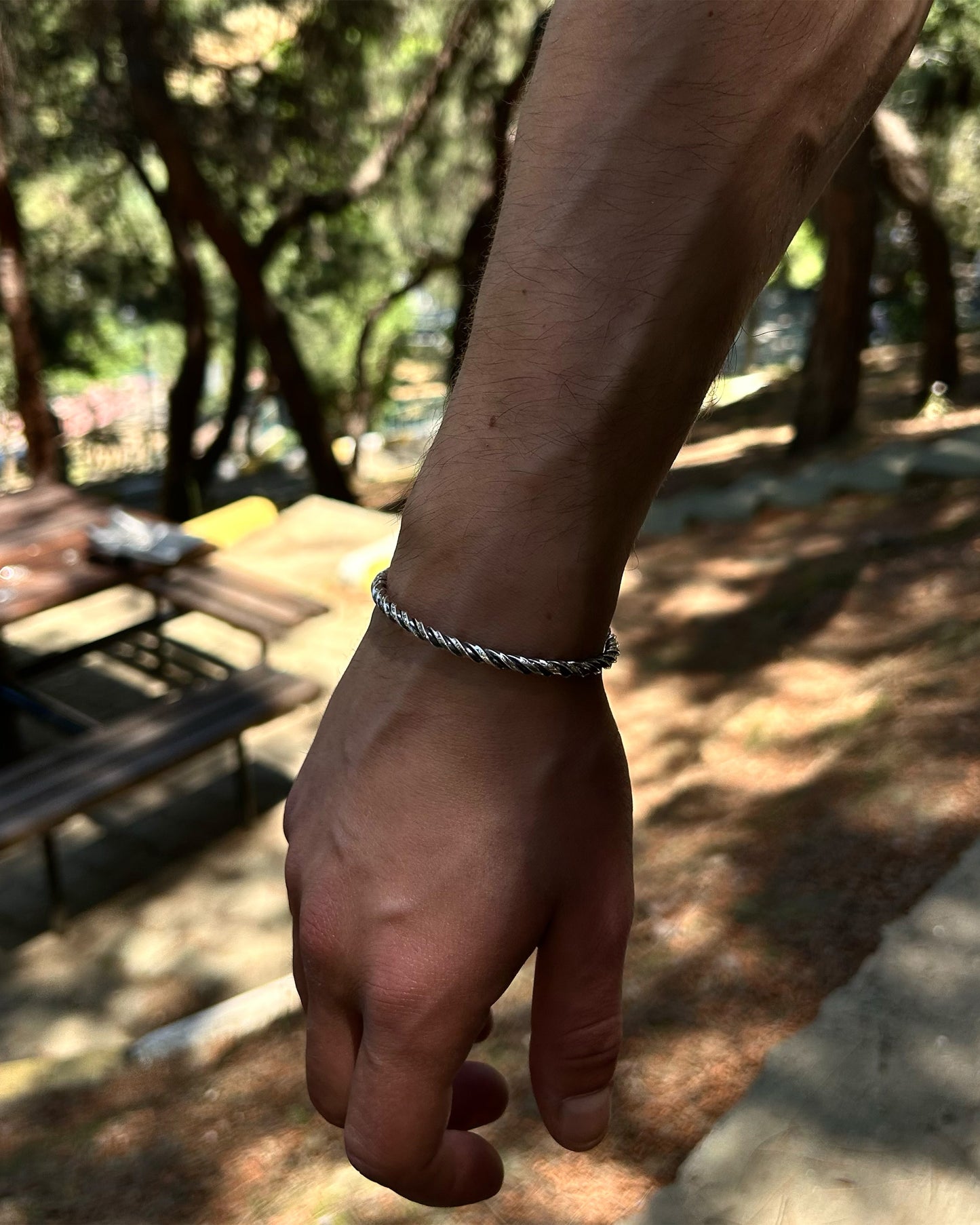 Bracelet manchette spirale (creuse) – Argent 925