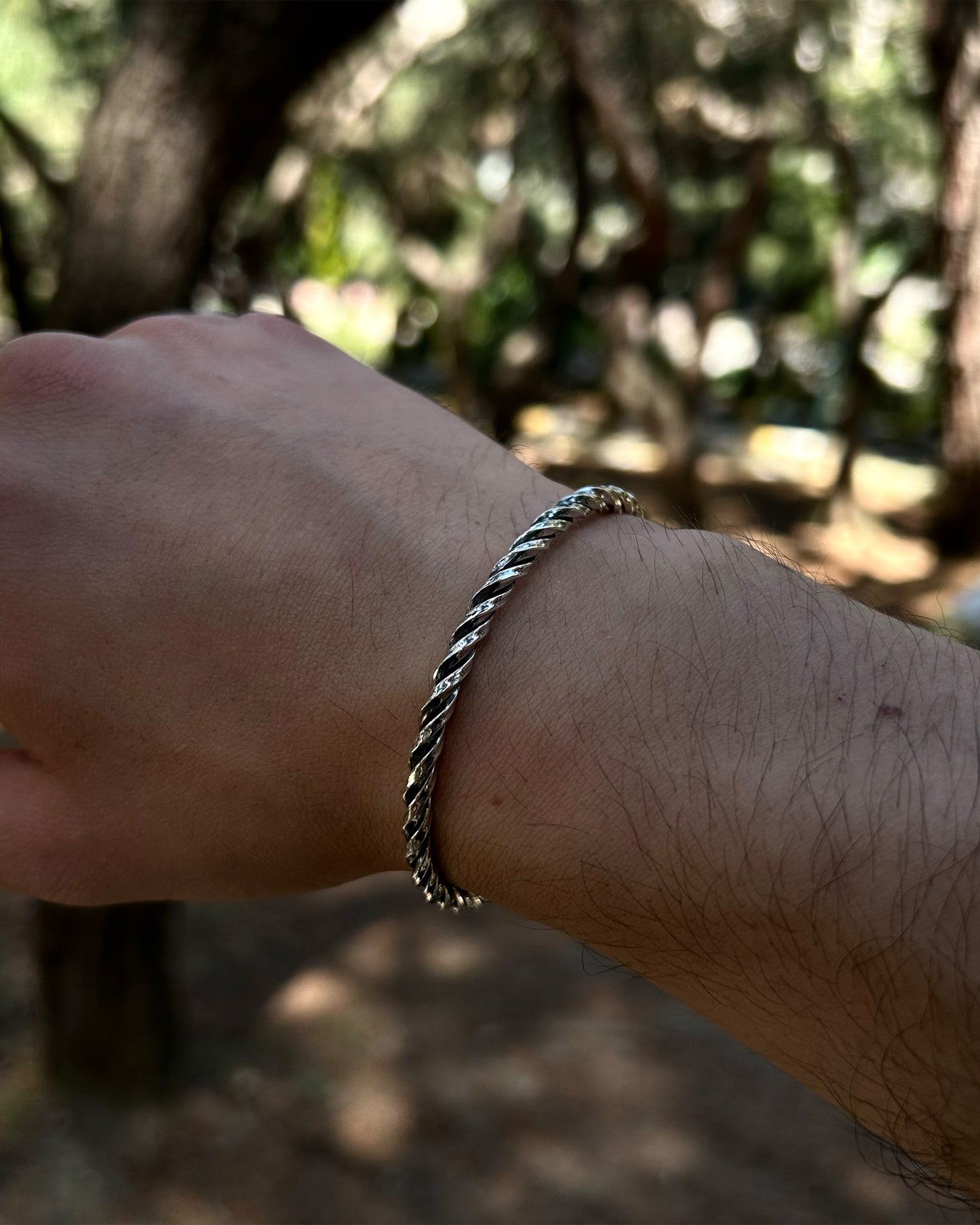 Bracelet manchette spirale (creuse) – Argent 925