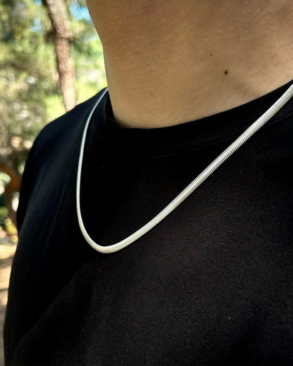 Balıksırtı İtalyan Zincir Kolye 4mm - 925 Ayar Gümüş